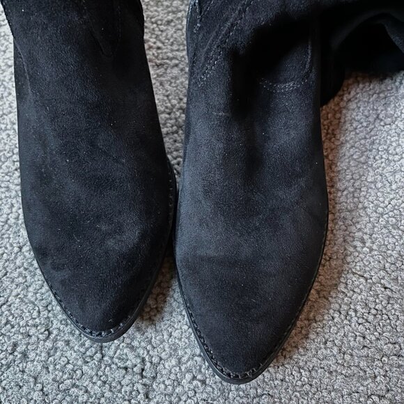 DOLCE VITA Womens Black Comfort Stretch Pointy Toe Block Heel Over the knee boot - Picture 5 of 7